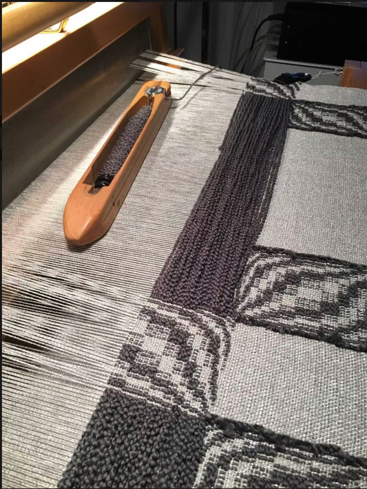 BEHIND THE LOOM: MARK GRIGALUNAS, MASTER WEAVER IN MILLBROOK, NY.