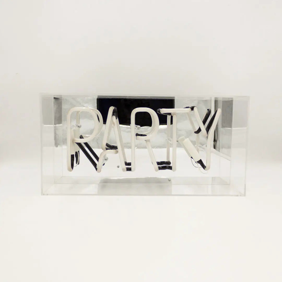 NEON PARTY MIRRORED BOX