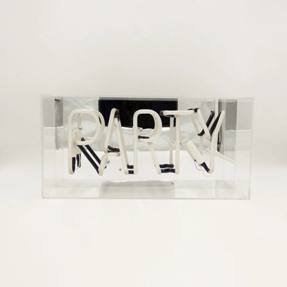 NEON PARTY MIRRORED BOX