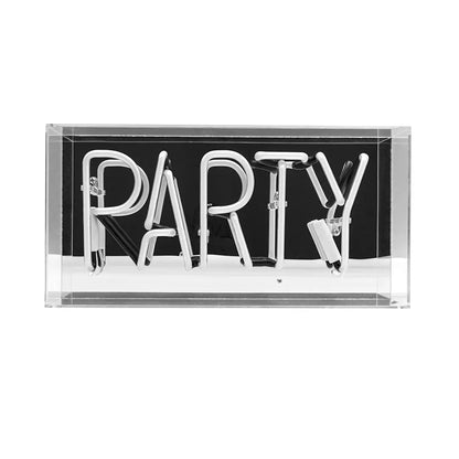 NEON PARTY MIRRORED BOX