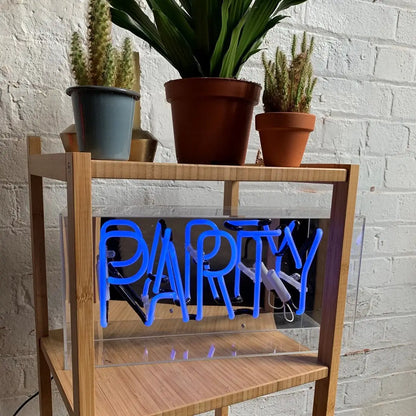 NEON PARTY MIRRORED BOX