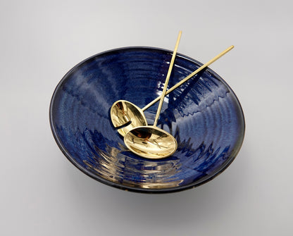 MEDITERRANEAN BLUE SWIRL BOWL 9"