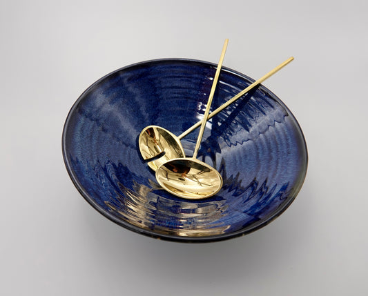 MEDITERRANEAN BLUE SWIRL BOWL 9"