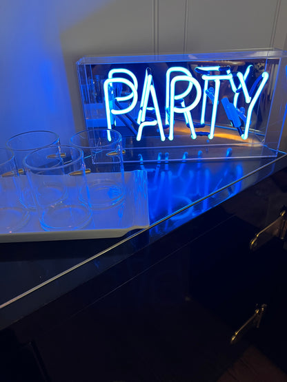 NEON PARTY MIRRORED BOX