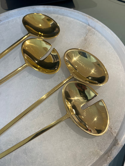 FOOD SAFE BRASS SERVING SPOONS