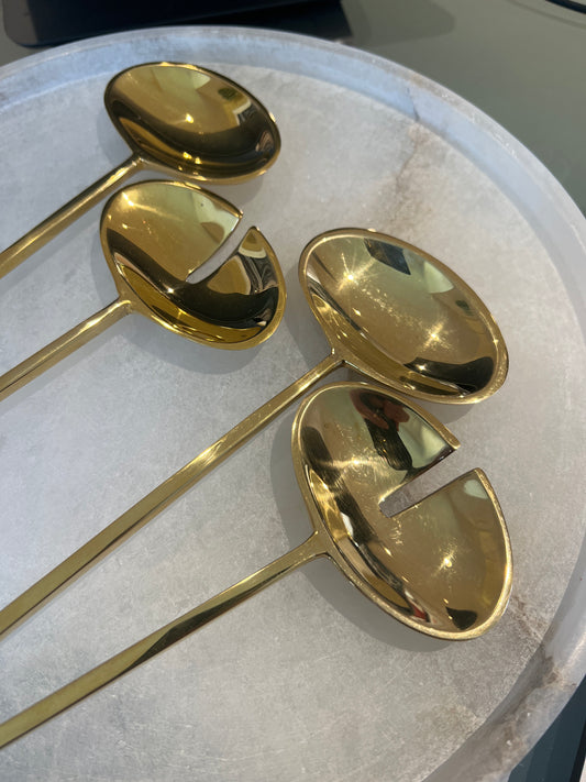 FOOD SAFE BRASS SERVING SPOONS