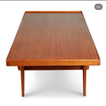 POUL JENSEN MID CENTURY TEAK COFFEE TABLE WITH TRAYS