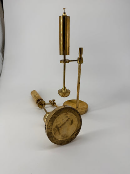 PAIR OF BRASS OIL LAMPS BY ILSE D. AMMONSEN