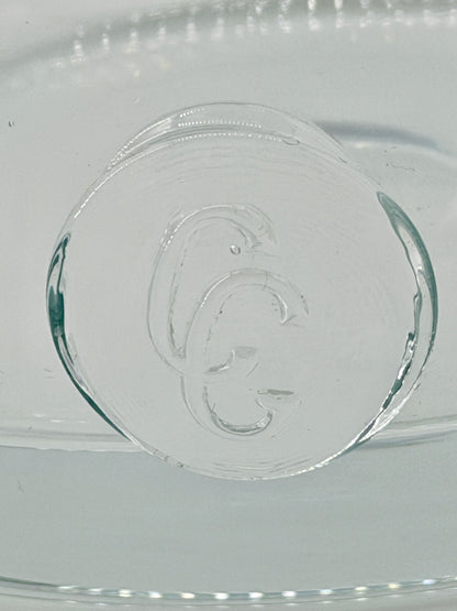 HEAVY HAND BLOWN CG CRISTAL CONTAINER WITH LID