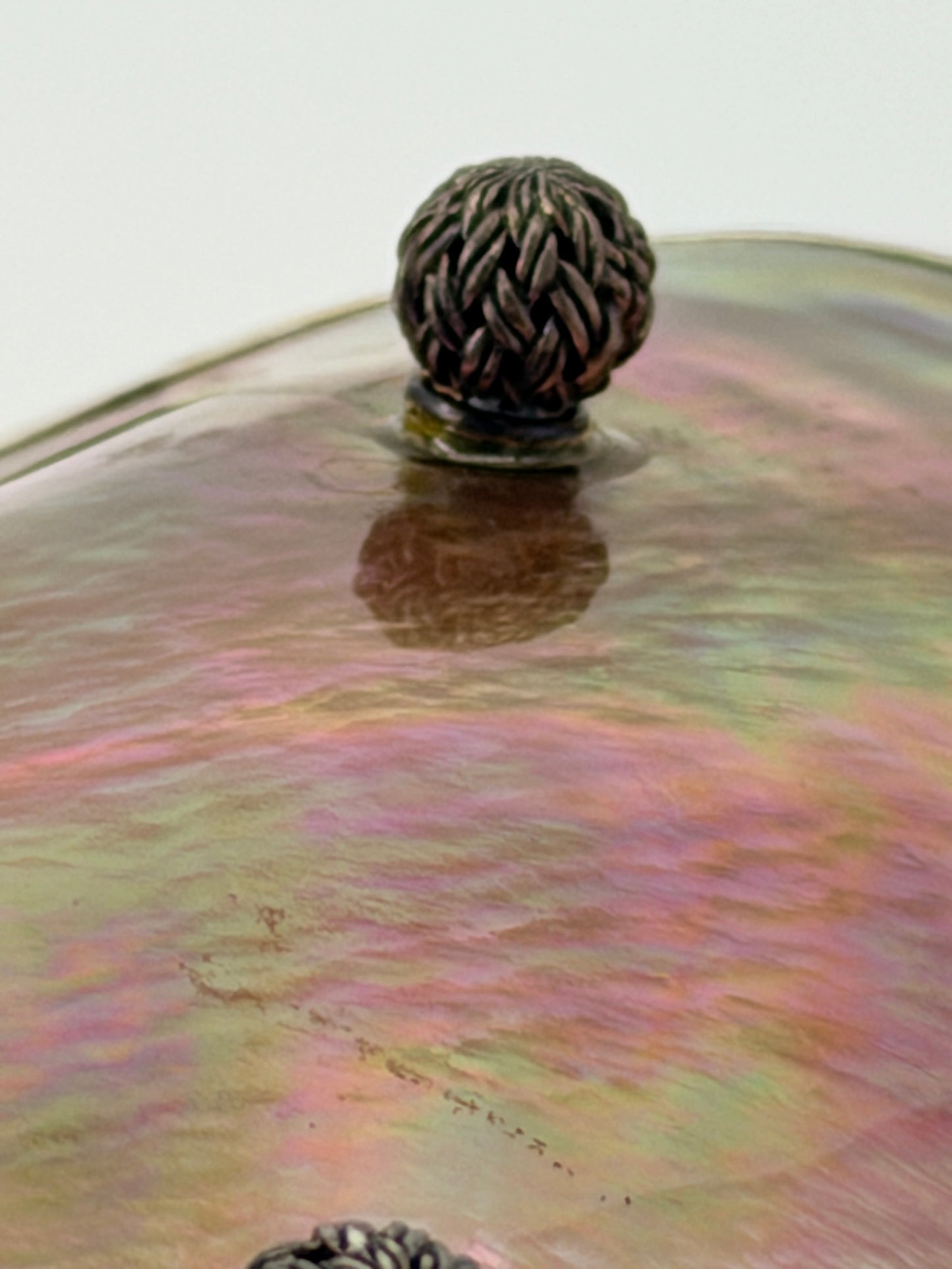 1950'S MOTHER OF PEARL AND SILVER CAVIAR SERVER PAIR