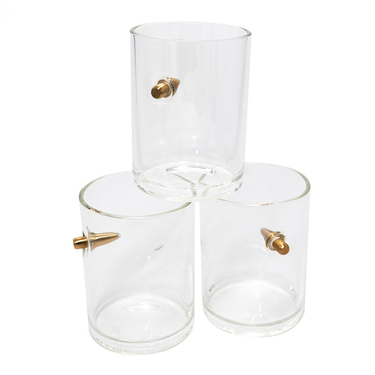 HAND MADE BRASS BULLET GLASSES